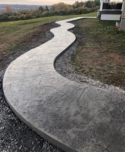 stamped concrete sidewalks