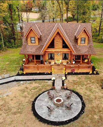 Stamped concrete patio and walkway